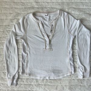 Free people white long sleeve